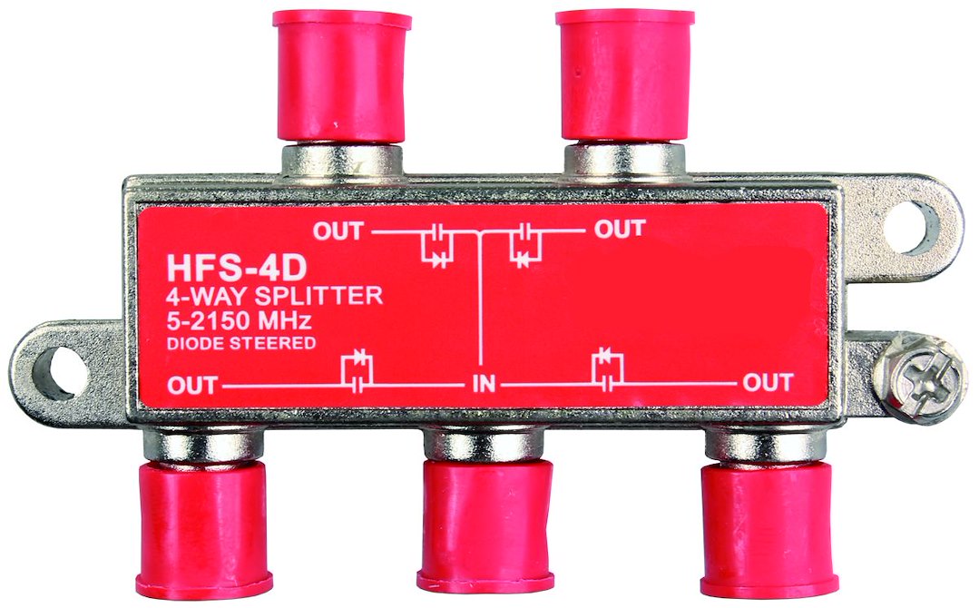 JR PRODUCTS 4-W 2.4 GHZ HD/SAT SPLTR [47345]