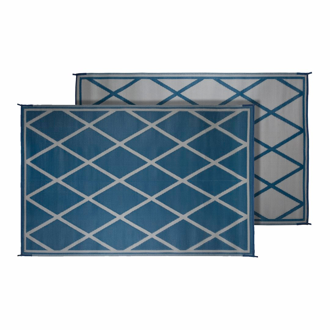 FAULKNER MAT DIAMOND 8X20 BLUE/IVORY [68919]