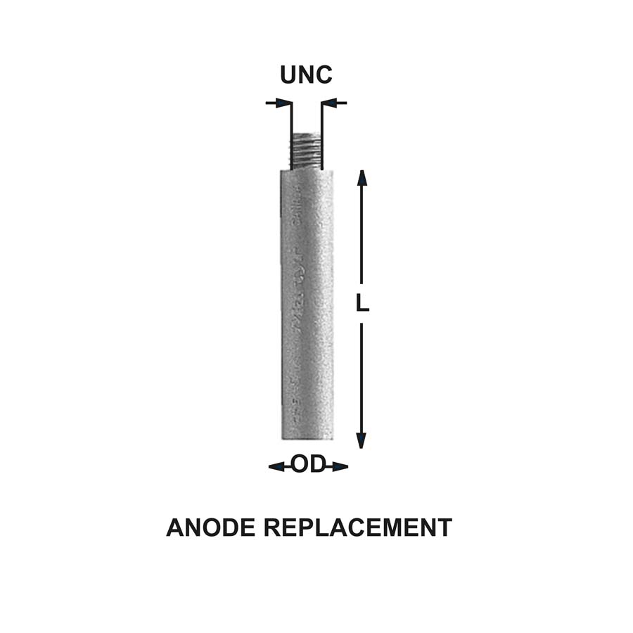 CMP GROUP PENCIL ANODES CME 1H Z (3/8 UNC X 1 [CMEZ1H]