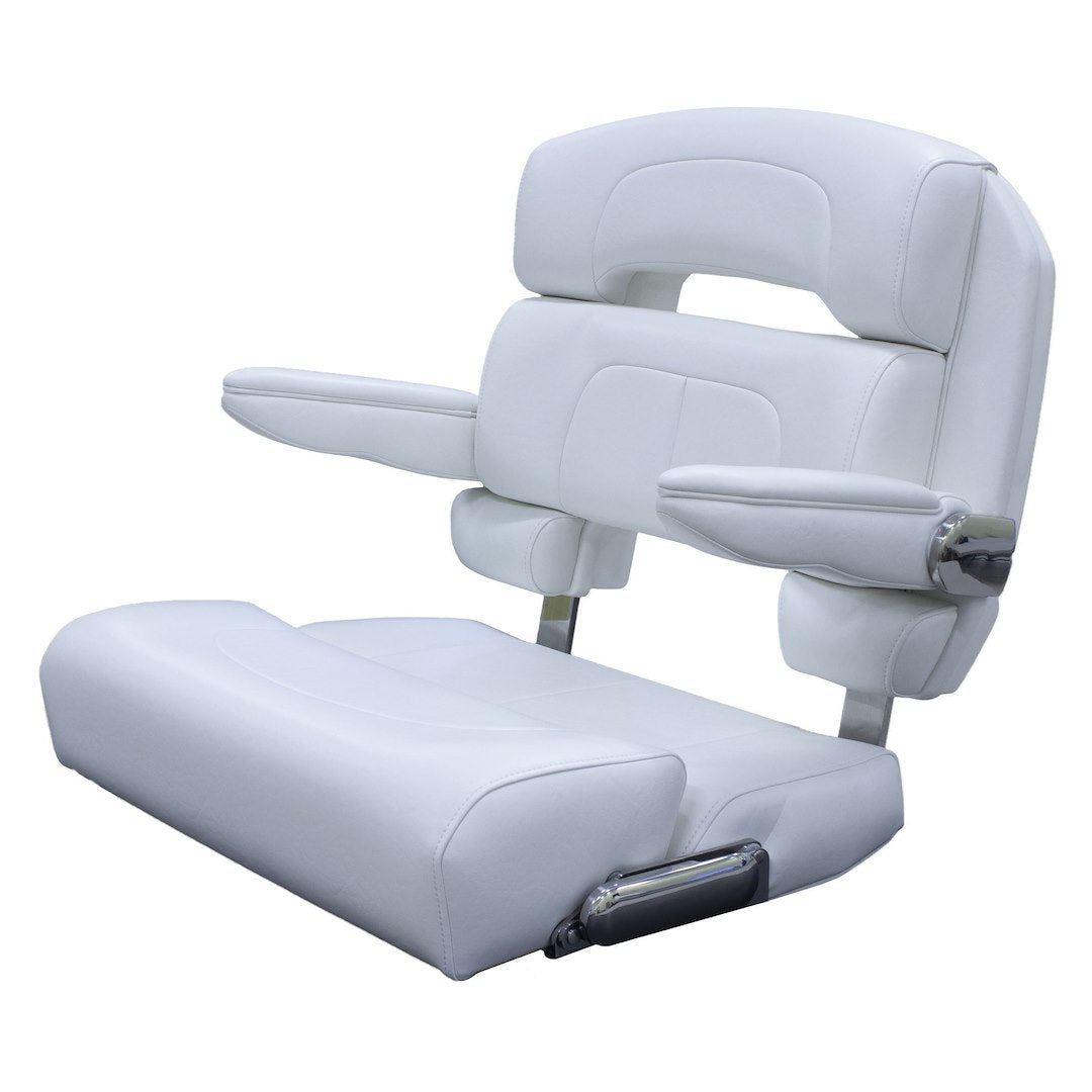 TACO METALS HELM SEAT  25' CAPRI DELUXE WHITE S [HA1-25WHA-7-0000-0-0]
