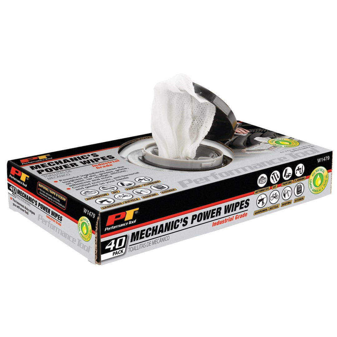 PERFORM TOOL 40PK INDUSTRIAL MECHANIC WIPES [W1479]