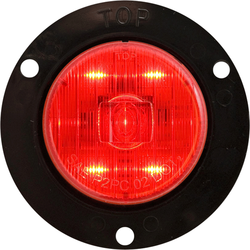 OPTRONICS LED MARK LIGHT W/FLANGE;2';RED [MCL52RB]