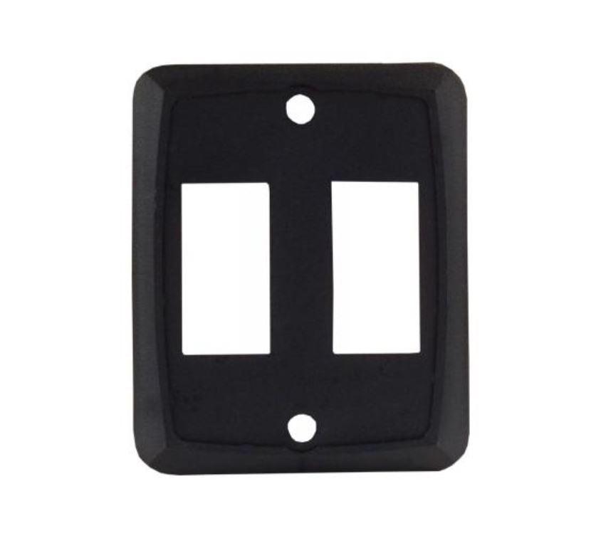 JR PRODUCTS DOUBLE FACE PLATE  BK [12885]