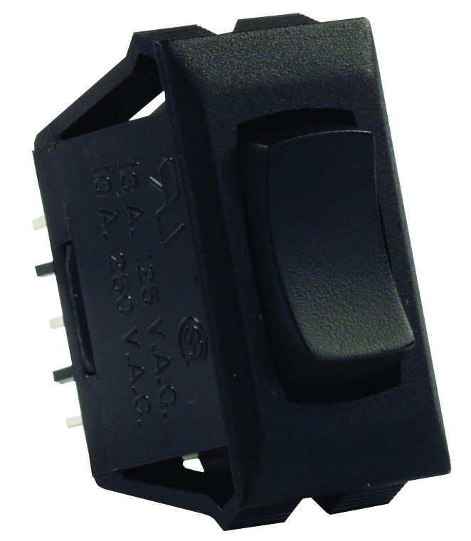 JR PRODUCTS 12V M-ON/OFF/M-ON SW  BK [12675]