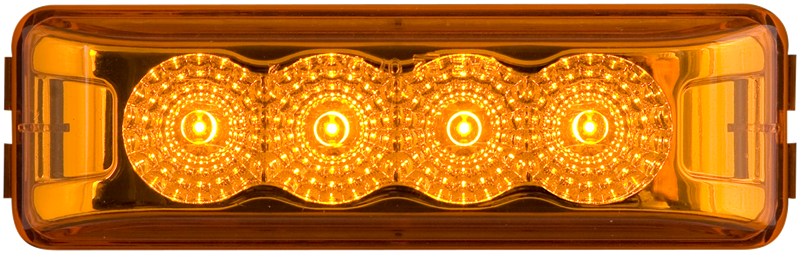 OPTRONICS 4 LED MIROFLEX THIN LINE;AMBER;POLY [MCL63ABP]