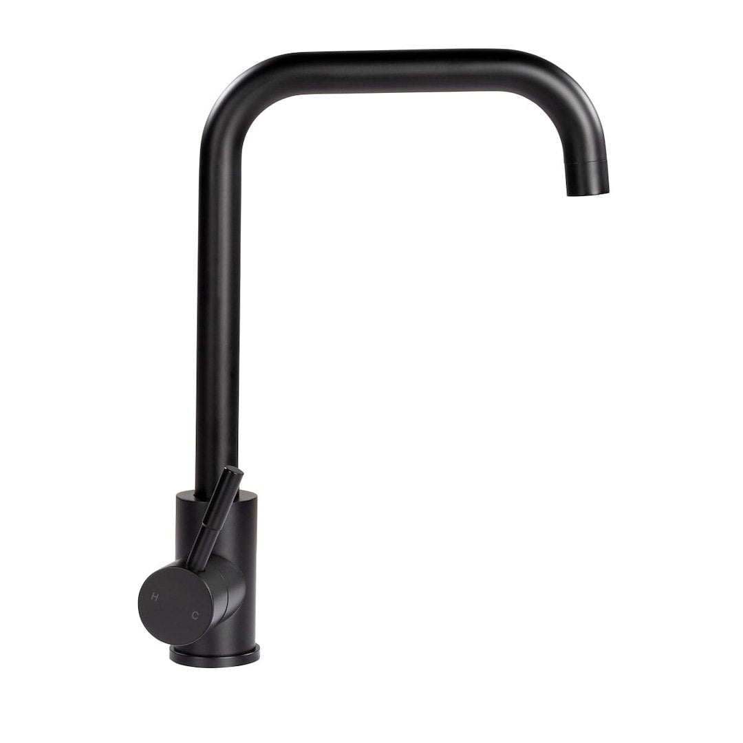 LIPPERT COMP SQUARE GOOSENECK FAUCET - BLACK MAT [2021090597]