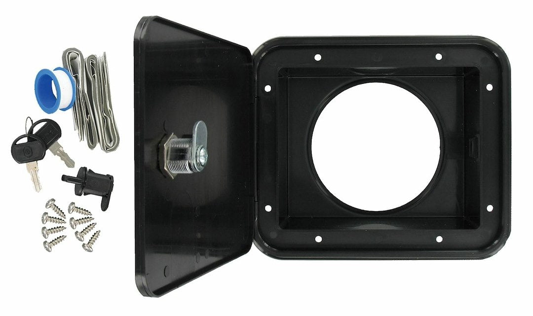 VALTERRA LLC SEWER HOSE HATCH  BLACK [D04-0471BKVP]