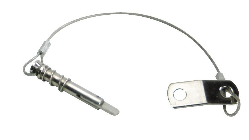 WHITECAP IND S.S. SPRING TYPE PIN &LANYARD W/TAB [S-1021C]