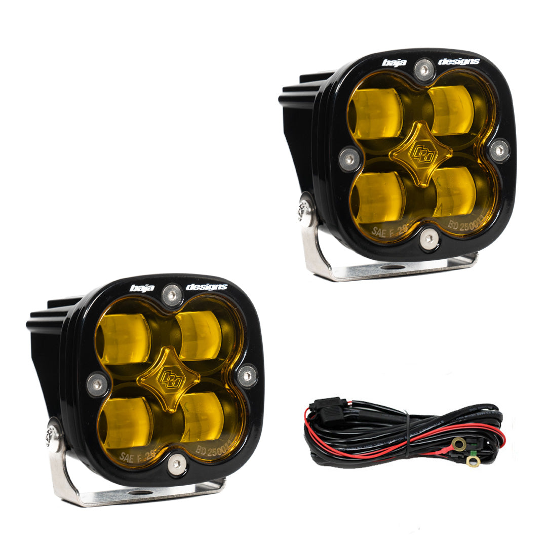 BAJA DESIGN SQUADRON SAE LED PAIR AMBER [257811]