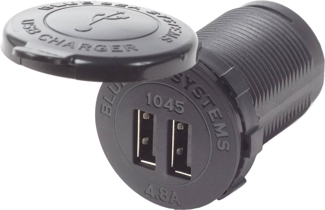 BLUE SEA 12/24VDC SOCKET DUAL USB [1045-BSS]