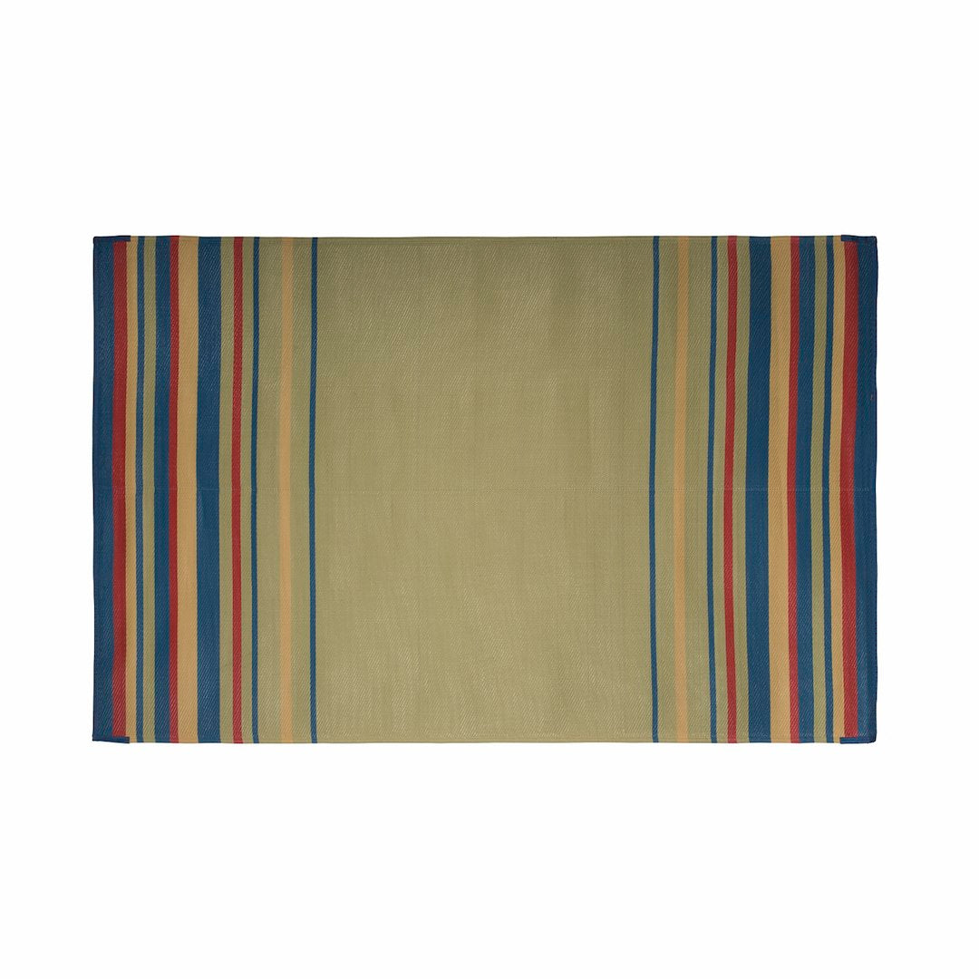 FAULKNER MAT STRIPED 9X12 BLUE/BRICK/BGE/GRN [68845]
