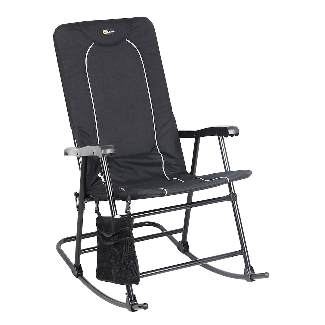 FAULKNER DAKOTA FLDG RKG CHAIR BLK/BLK [49597H]