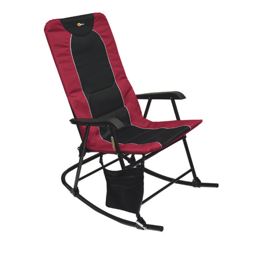 FAULKNER DAKOTA FLDG RKG CHAIR BURG/BLK [49596H]