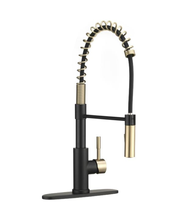 DURA FAUCET COIL PULL-DOWN KITCHEN FAUCET - MBM [DF-MK504SLK-MBMG]