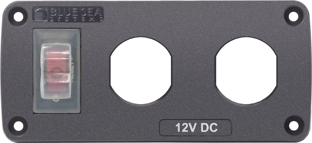 BLUE SEA PANEL ACC H2O 2 SOCKET BLANK [4364-BSS]
