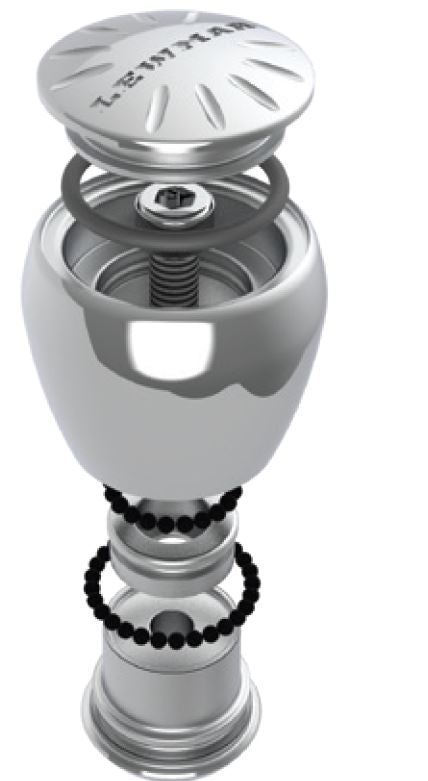LEWMAR POLISHED SS KNOB W/RIM CLAMP [89700862]
