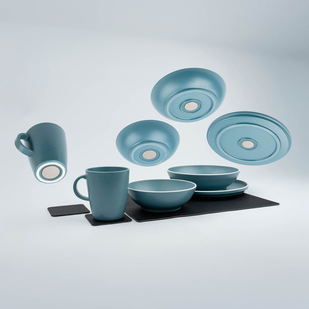 SILWY MAGNET TABLEWARE SET DOLOMIT BLUE METAL [SYBR-KGS-11-B]