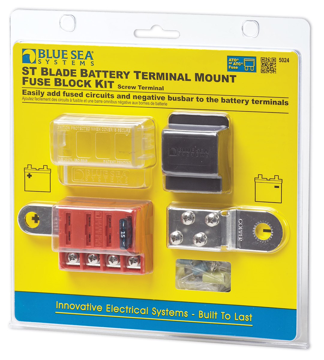 BLUE SEA FUSE BLOCK STBLADE BTM 4C [5024-BSS]