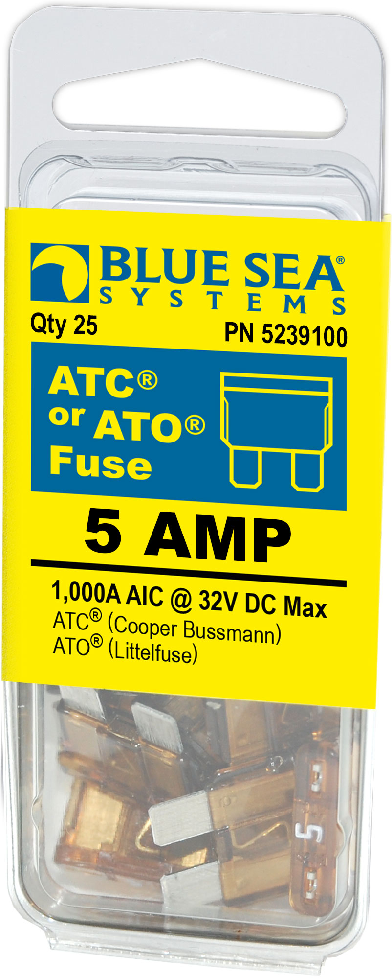 BLUE SEA FUSE ATO/ATC 5A PACK 25 [5239100-BSS]
