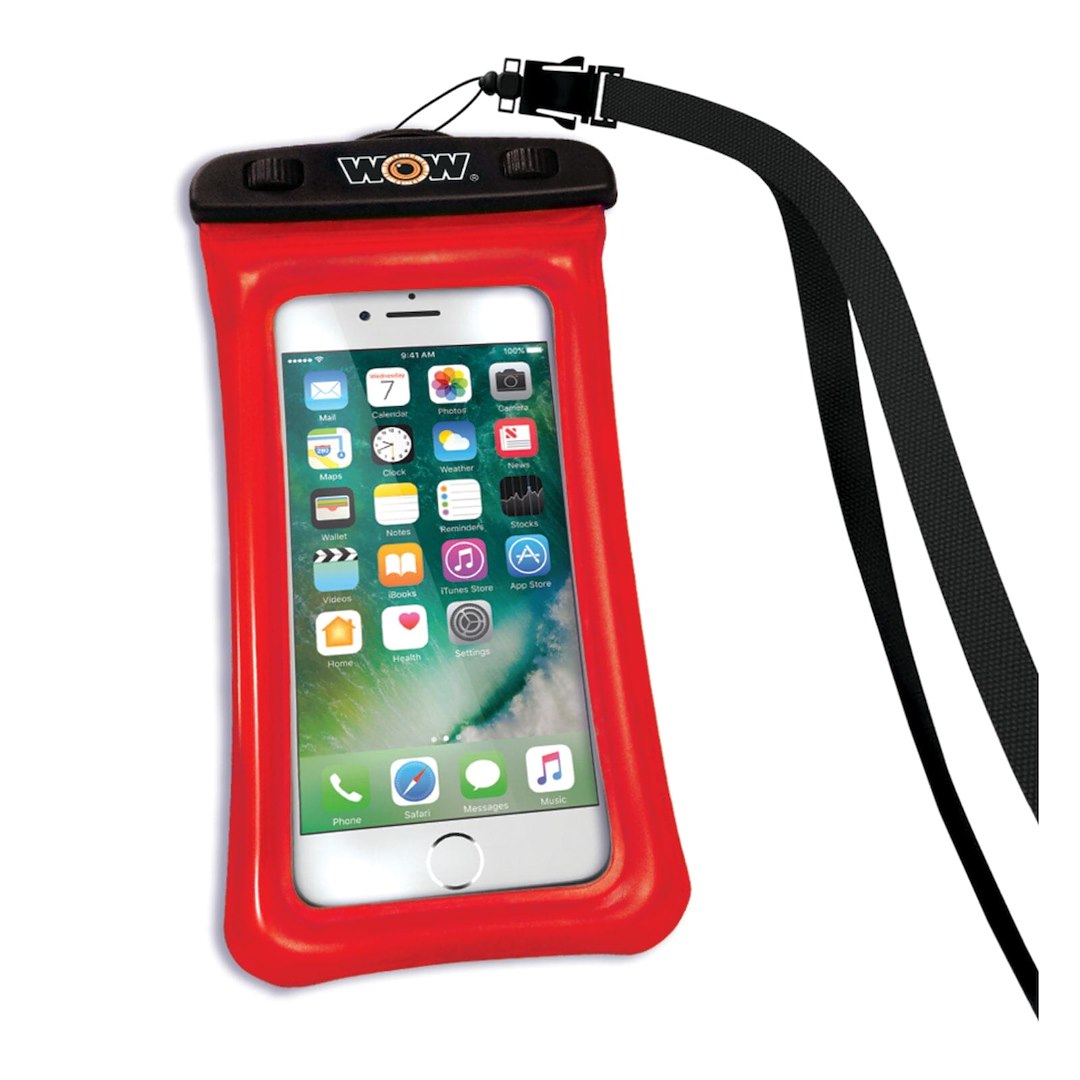 WOW SPORTS H2O PROOF PHONE HLDR 4'X8' RED [18-5000R]
