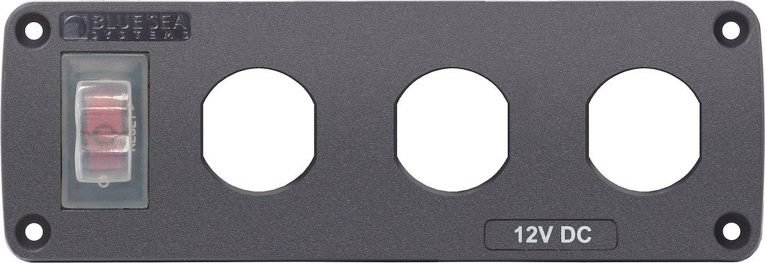 BLUE SEA PANEL ACC H2O 3 SOCKET BLANK [4367-BSS]