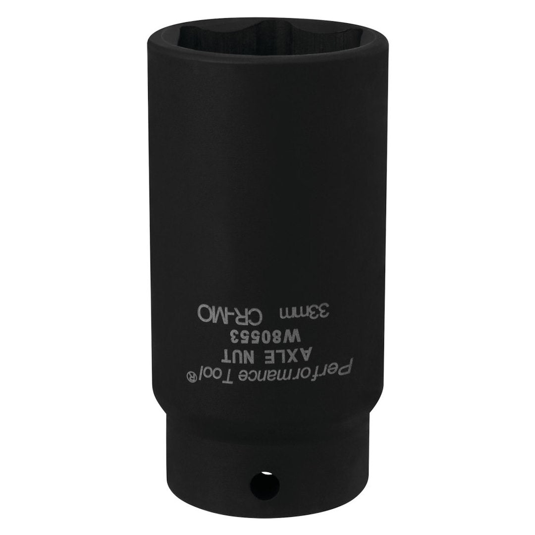 PERFORM TOOL AXLE NUT SOCKET 33MM [W80553]