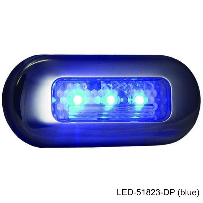 T-H MARINE BLUE OBLONG COURTESY LED [LED-51823-DP]
