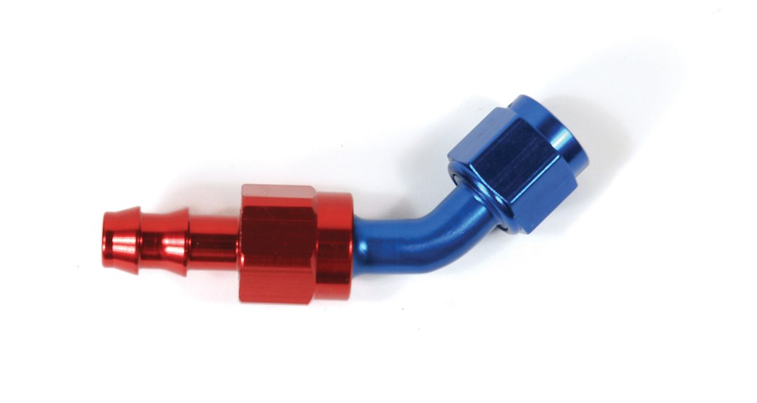 SPEEDFX -8AN X 45  R/B PUSH-ON HOSE END [520845]