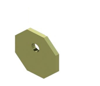 LIPPERT COMP PLATE 3.000 X 3.000  PC YELLOW [2907312]