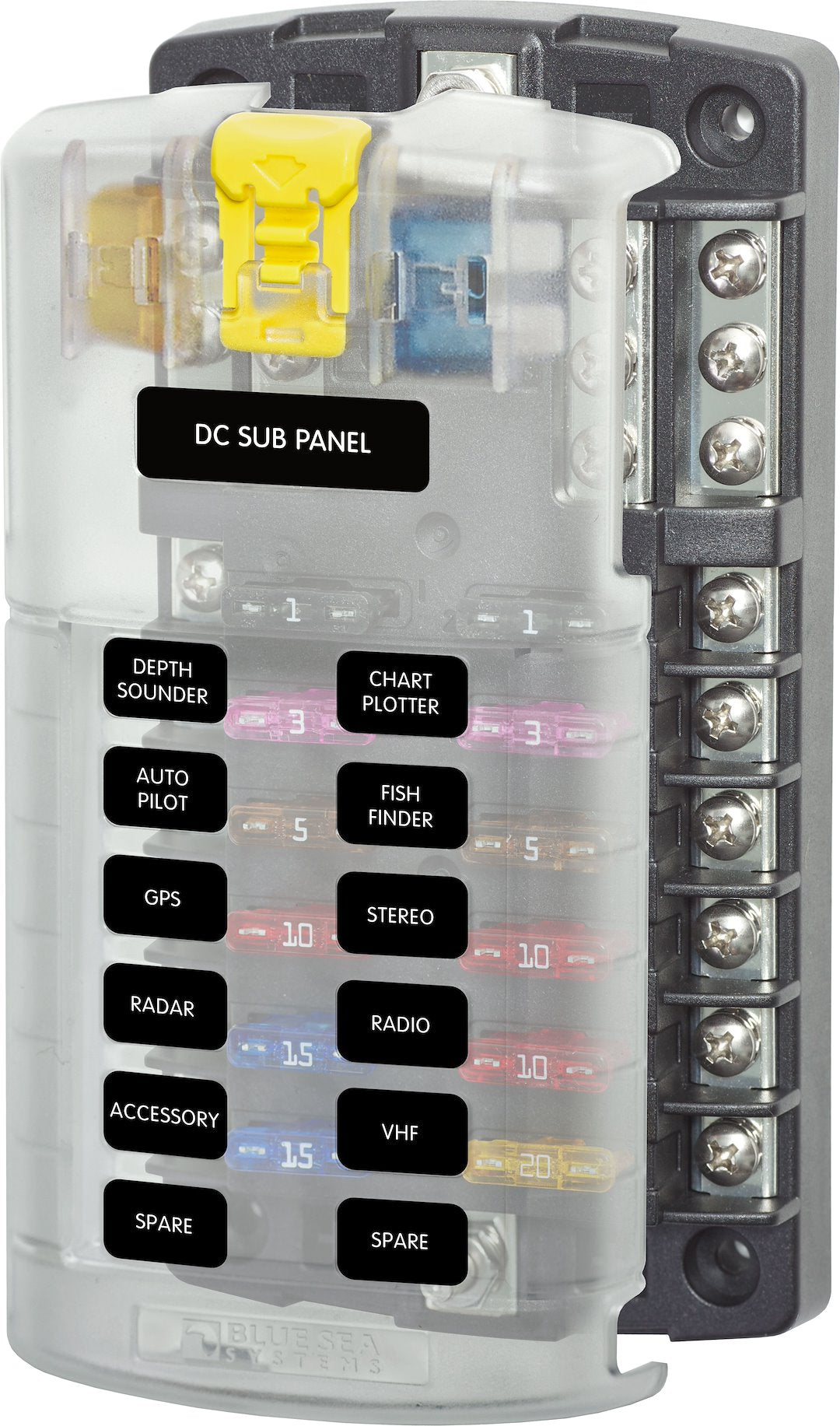 BLUE SEA FUSE BLOCK ST BLADE 12CIR [5026-BSS]