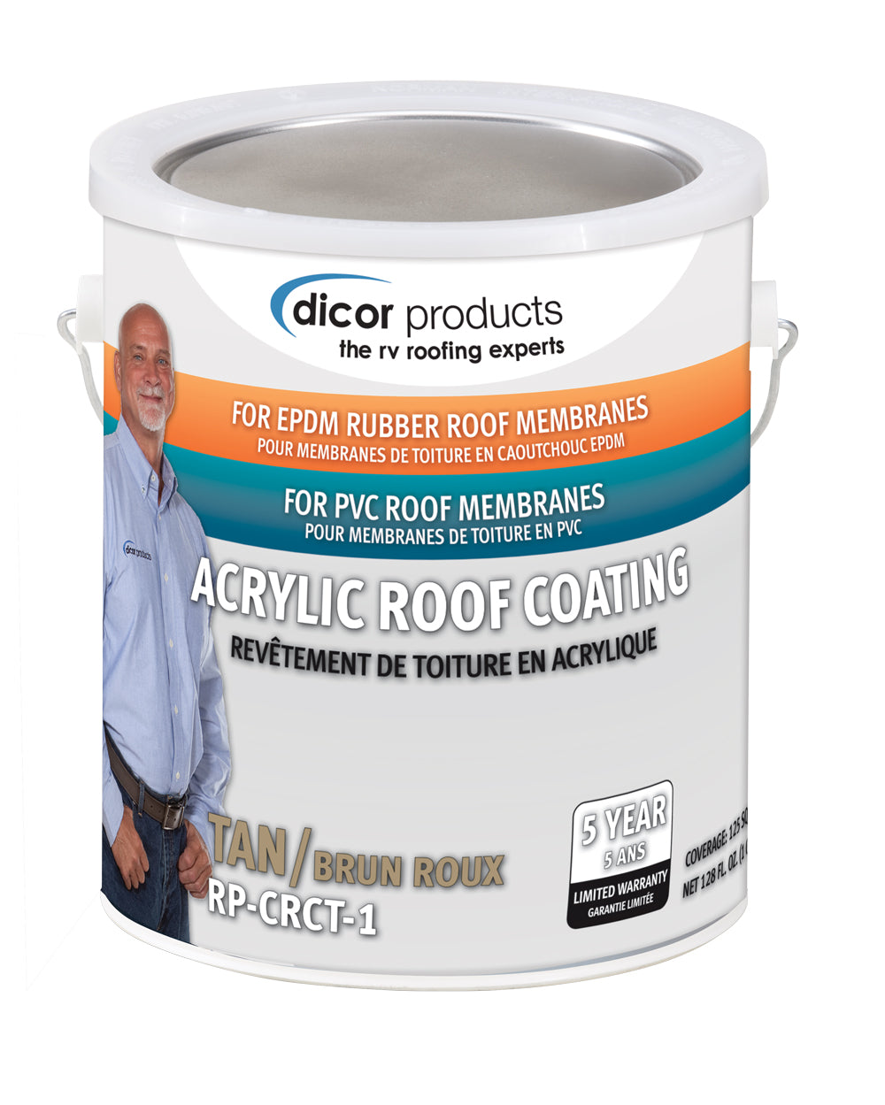 DICOR CORP ACRYLIC ROOF COATING FOR EPDM TAN [RP-CRCT-1]