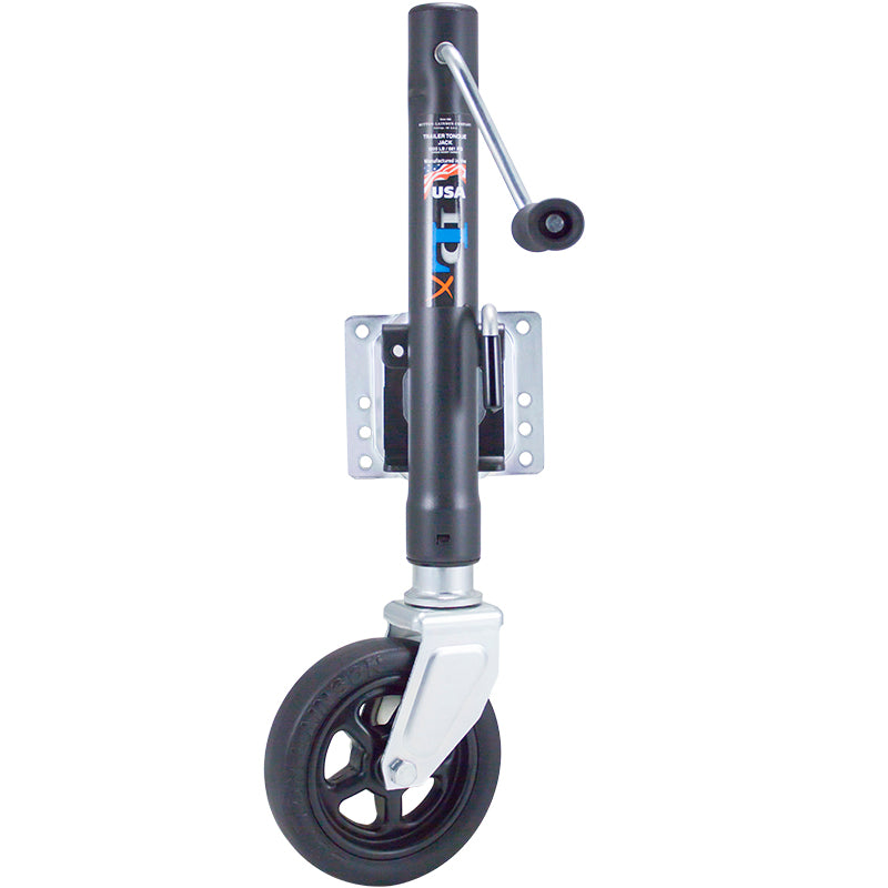 DUTTON 1500 LB SWIVEL JACK 8' WHEEL BLACK [22210]