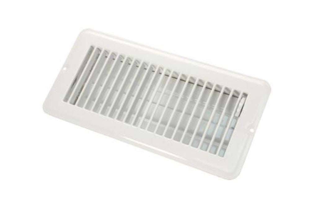JR PRODUCTS 4 X 10 FLOOR REG.DMPR  MET WHT [02-29005]