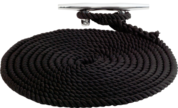 SEA DOG TWISTED NYLON DOCK LINE 3/8' X [301110010BK-1]