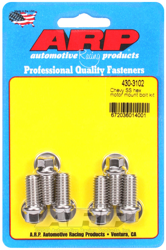 ARP STNLESS MTR MOUNT BOLT KT [430-3102]