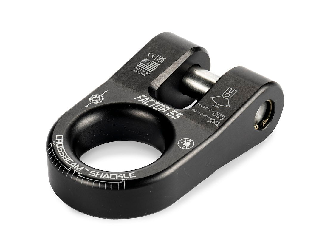 FACTOR 55 CROSSBEAM SHACKLE BLACK [00054-04]