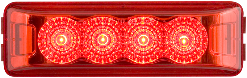 OPTRONICS 4 LED MIROFLEX THIN LINE;RED;POLY [MCL63RBP]