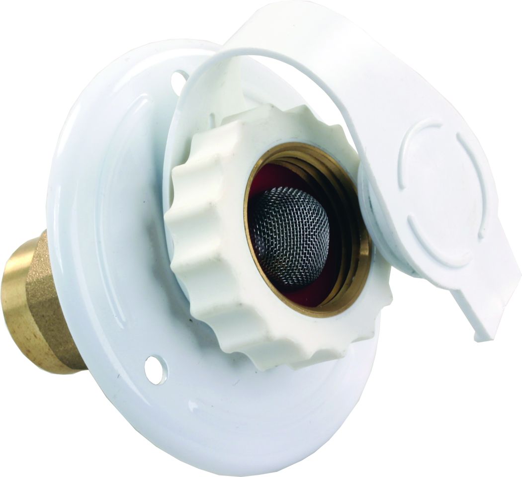 JR PRODUCTS WATER FLANGE  WHITE METAL [62155]