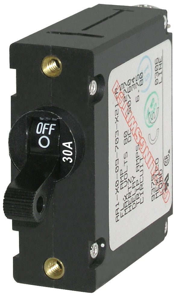 BLUE SEA CIRCUIT BREAKER AA1TOGGLE 30A BLK [7220-BSS]