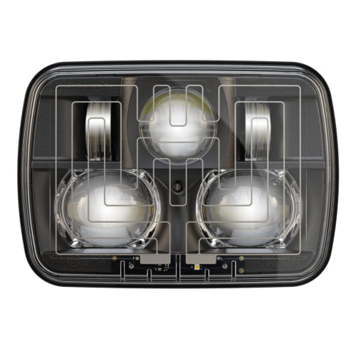 JW SPEAKER 8910-EV2 12/24V DOT/ECE RHT HTD BLK [0554481]