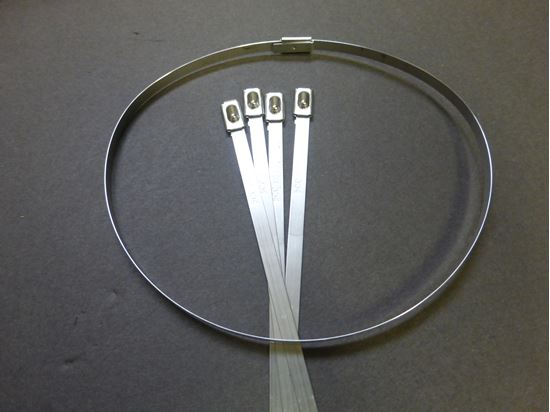 HELIX RACING STAINLESS STEEL CABLE TIES 8'  5 PK [304-0508]