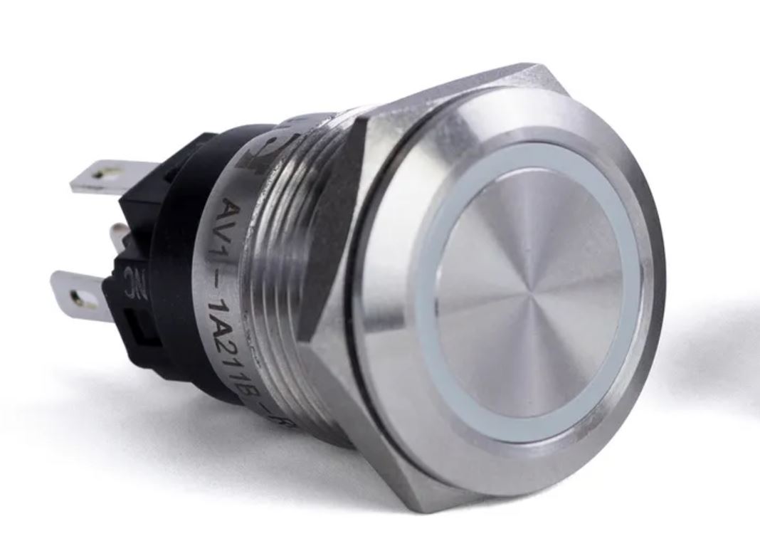 SIERRAMARINE PUSH BUTTON SWITCH  BLUE HALO [AV10040B]
