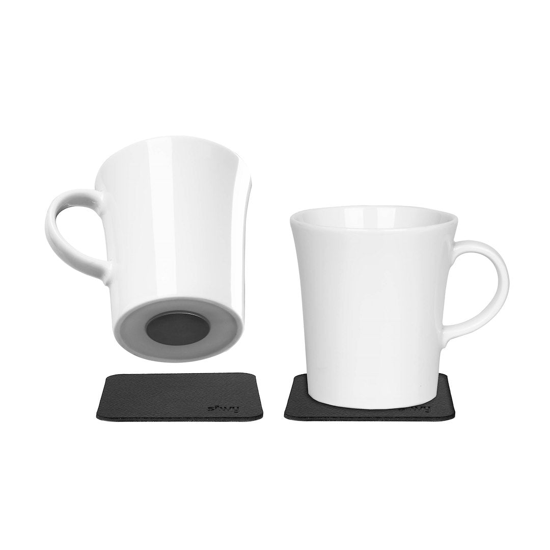 SILWY MAGNET PORCELAIN MAGNETIC HANDLE CUPS BLK [S027-1402-2-B]