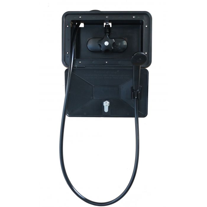 EMPIRE FAUCE SHWR BOX W/SNGL LVR BLK SHWR VALV [SHWRBOX-1-BLK]