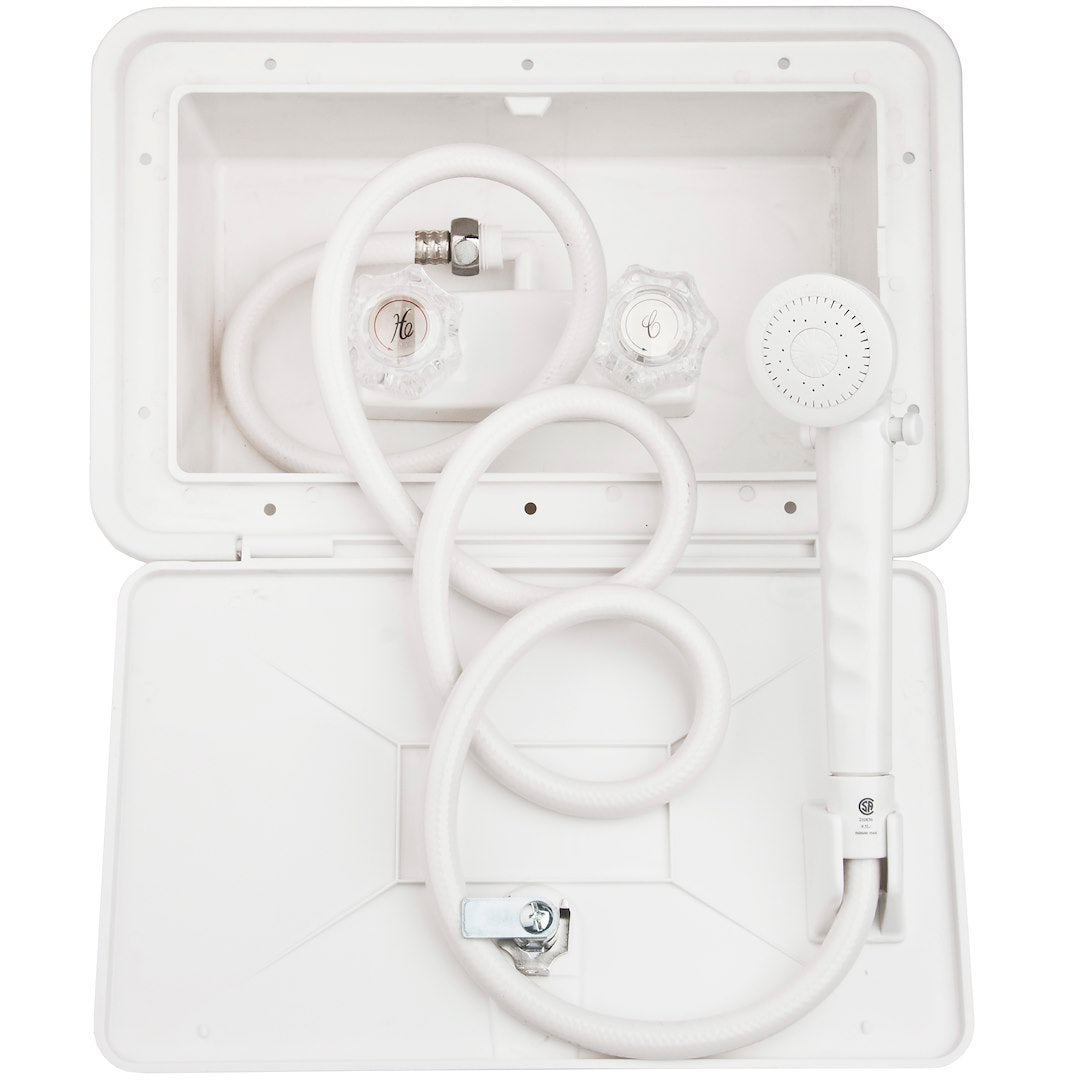 DURA FAUCET EXTERIOR SHW BOX KITWHITE [DF-SA170-WT]
