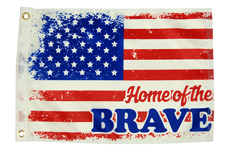 TAYLOR MADE 12X18 HOME OF THE BRAVE [1621]