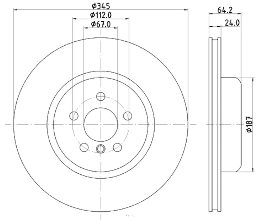 HELLA BRAKE DISC [355133031]