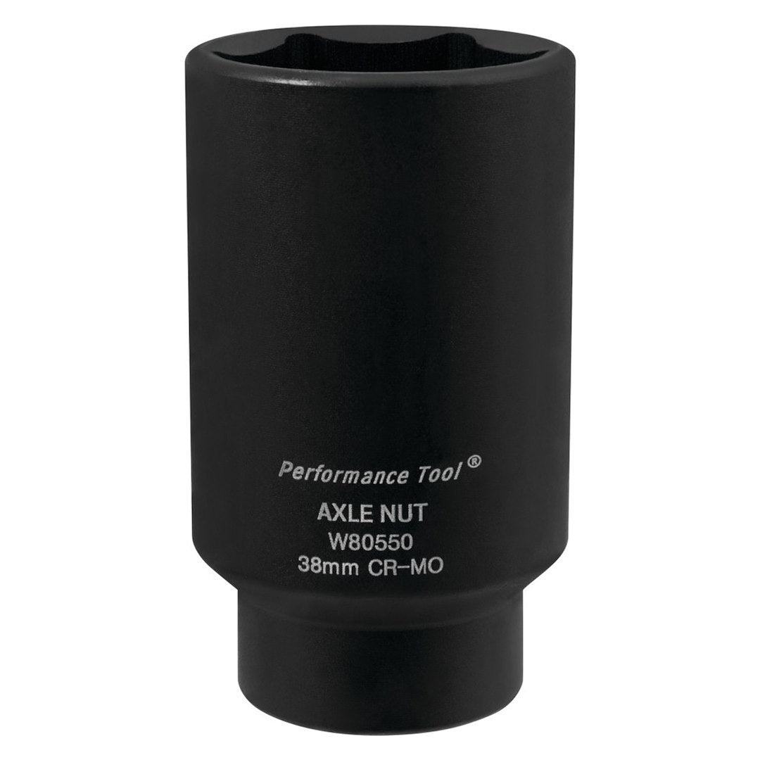 PERFORM TOOL AXLE NUT SOCKET 38MM [W80550]