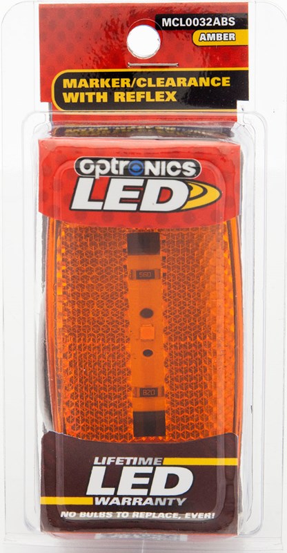 OPTRONICS 1LED M/C LT;OVL;BLK;AMB [MCL0032ABS]