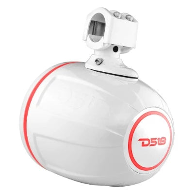 Haut-parleurs de tour marins DS18 HYDRO 8 "avec lumières LED RVB Haut-parleurs audio professionnels - Blanc [NXL-X8PRO / WH]
